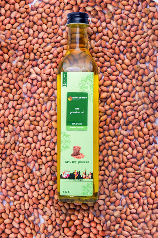 Wood Cold Pressed Groundnut Oil - House Of Orgo
