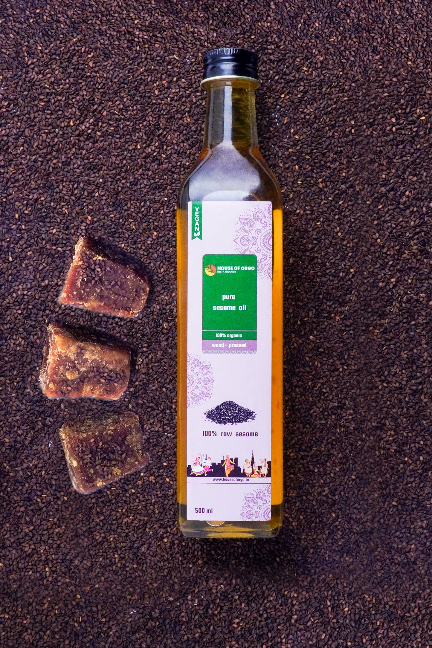 Wood Cold Pressed              Sesame Oil - House Of Orgo