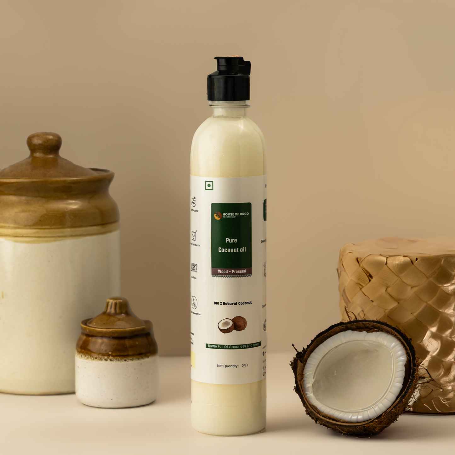 Wood Pressed Coconut Oil - House Of Orgo