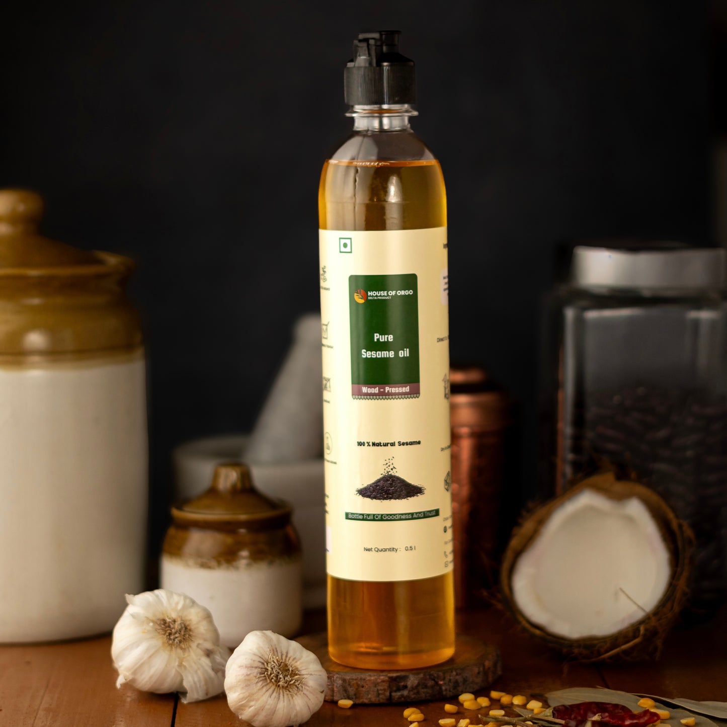 Wood Pressed Sesame Oil - House Of Orgo