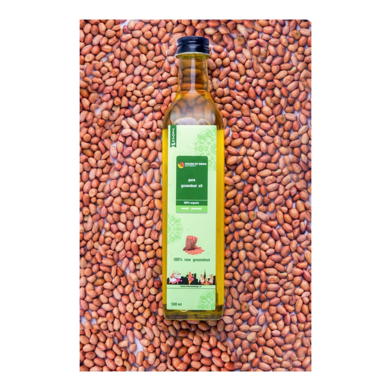 Wood Pressed Groundnut oil - House Of Orgo