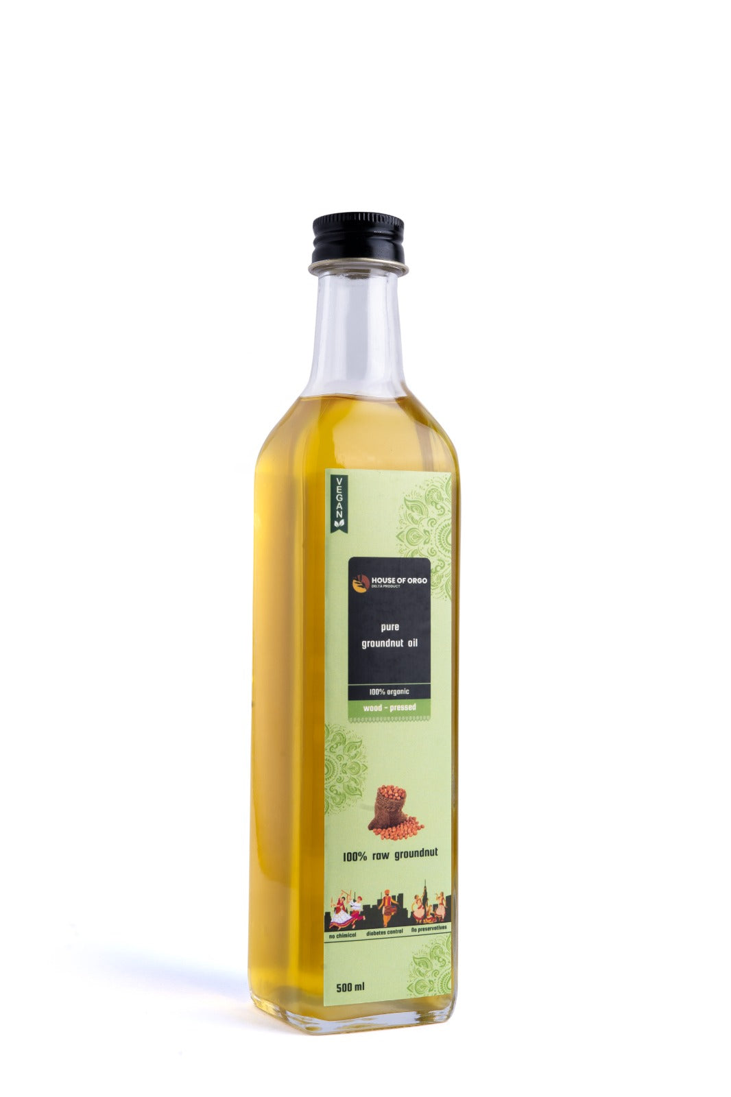 Wood Pressed Groundnut oil - House Of Orgo